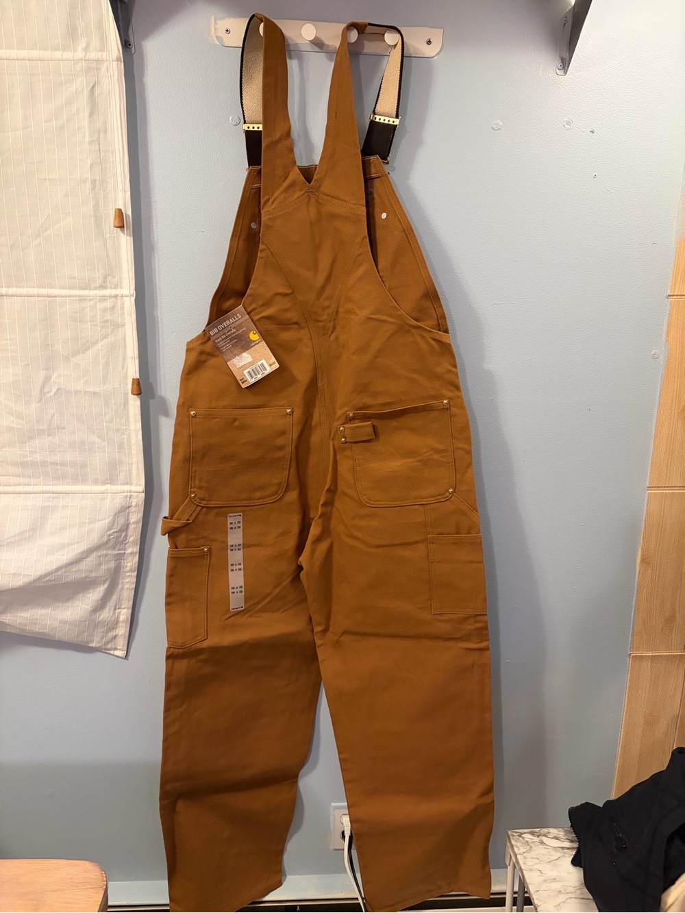 BNWT Carhartt  Brown Duck Bib Overalls - Men's Work Pants